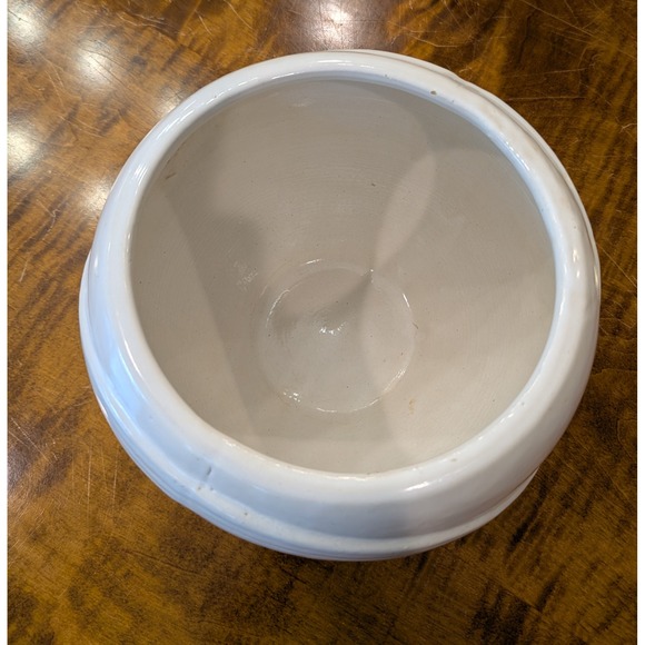 Vintage White Glazed Zanesville Art Pottery Planter Jardiniere - Picture 6 of 6